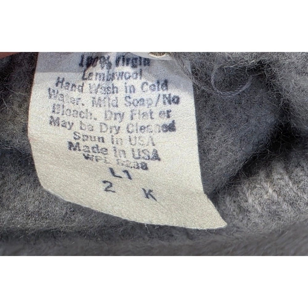 Lord Jeff Vintage Gray‎ 100% Lambswool V-Neck Sweater Vest Made in USA Medium - Picture 4 of 6